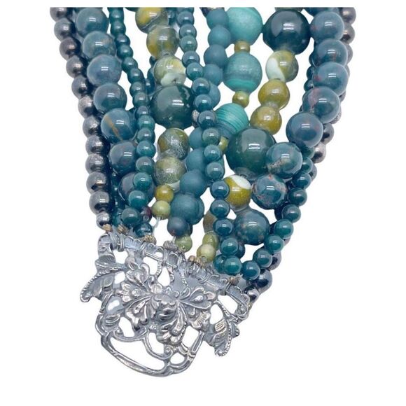 STEPHEN DWECK OOAK Luxury Y2K Jadeite Hematite Jade Designer Bracelet Signed - Picture 11 of 12